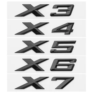 ABS -Chrom -Heckstamm -BMW -Emblem, 3D -Abzeichen, schwarzes Auto -Etikett, Aufkleber, Accessoires im Auto -Stil, BMW X1, X2, X3, X4, X5, X6, X7, GT -Logo 8 Hauptverkäufe BMW x6 - №8