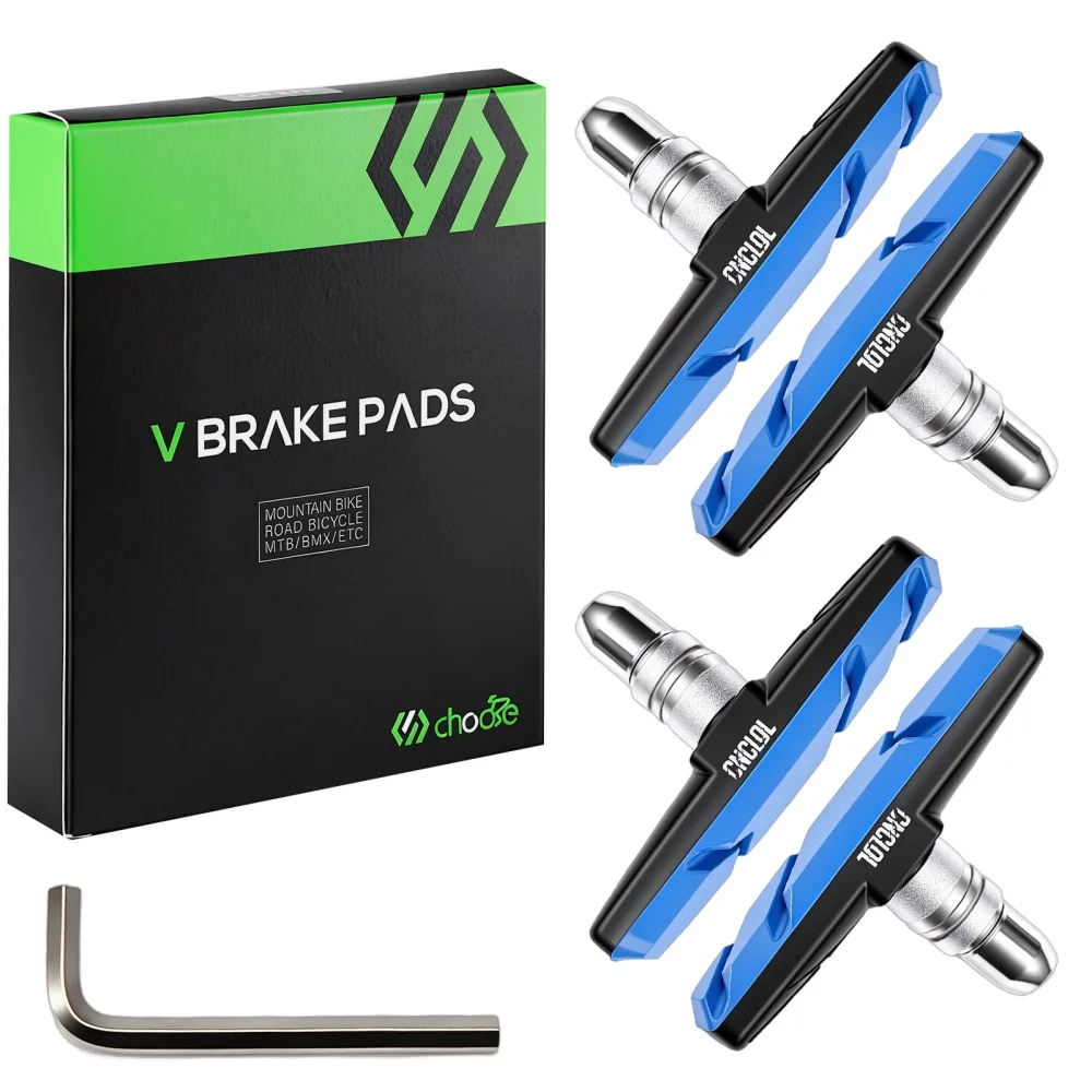 CNCLOL Fahrrad-V-Brake-Bremsbeläge 55 mm / 70 mm, passend für MTB, Faltrahmen, BMX-Fahrrad, Gummi-Bremsbeläge, 2 Paar, passend für Shimano/SRAM V-Brake – Detail 13