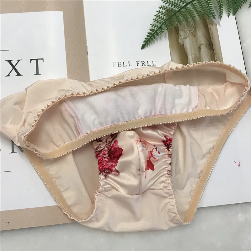 Sexy Men Underwear Soft and Comfortable Briefs Gay Underpants Men Flowers Pattern Panties Briefs Pouch Jockstrap