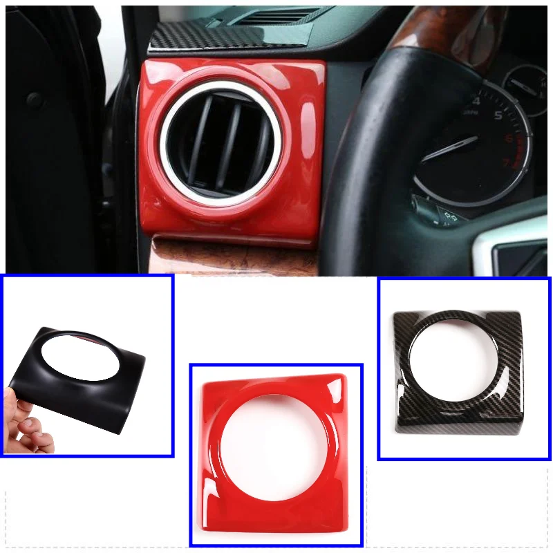 

For Toyota Tundra 2014-2021 LHD ABS Carbon Fiber Interior Main Driver Air Vent Frame Trim Air Outlet Cover Decorate Accessories