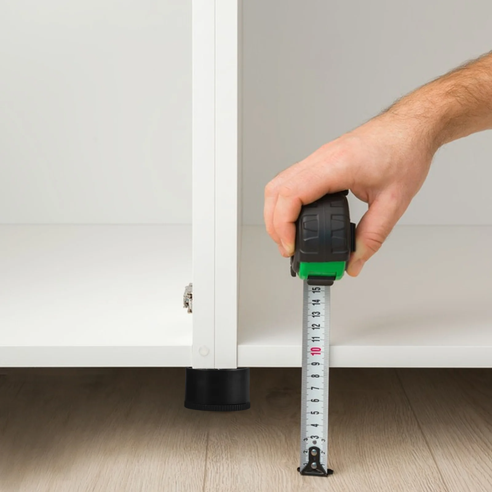 8個の調節可能なプラスチック製家具脚、丸型レベリングフィート、ソファ、テーブル、デスク用、安定したサポート、調節可能なキャビネット脚