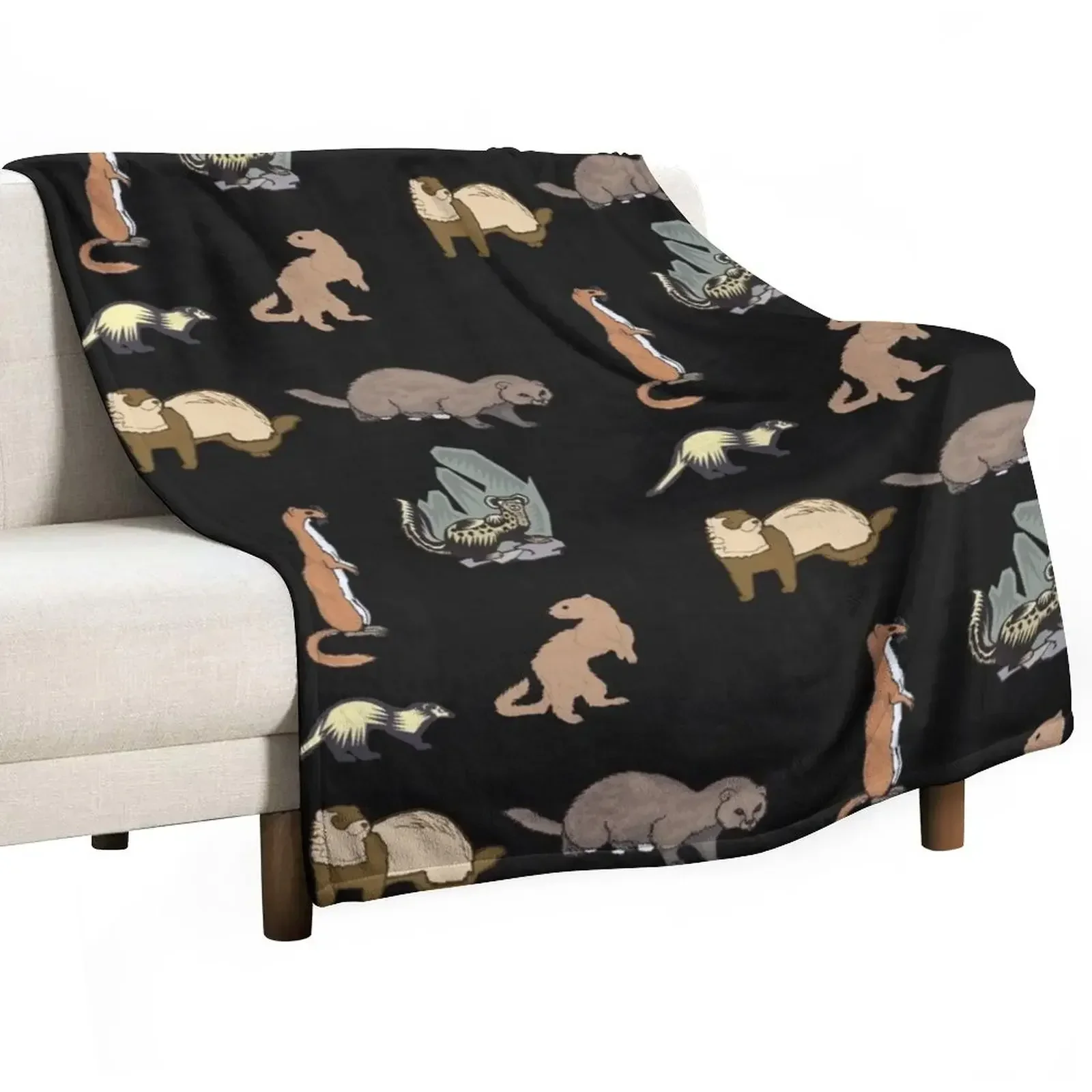 

Ferret lover Gifts and merchandise-Gifts For Ferret owner and ferret lover Throw Blanket Flannels for winter Blankets