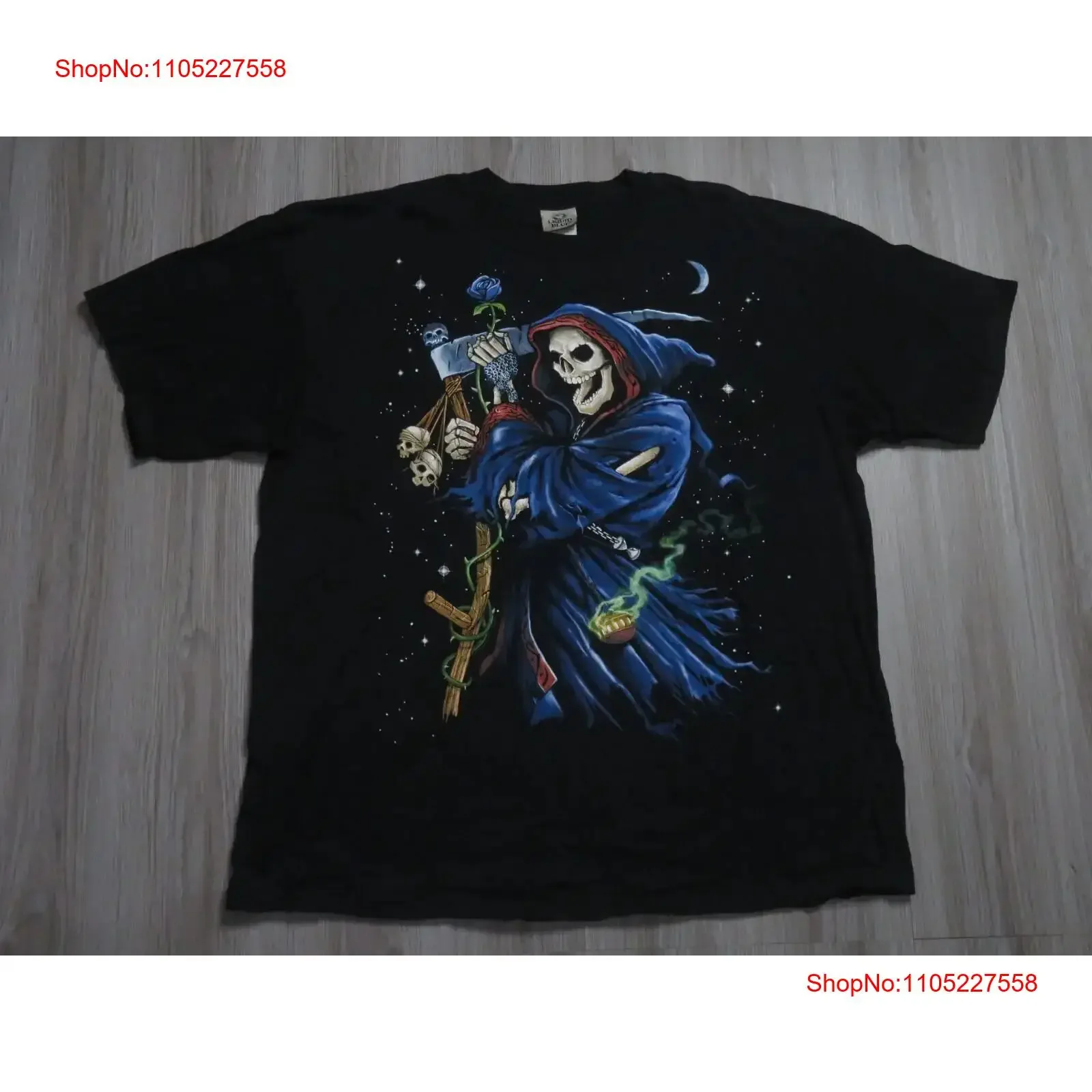 Vintage 2003 Liquid Blue Grim Reaper T Shirt Double Sided Size 2XL Men Pre Owned vintage Washed Breathable homme Soft fashion