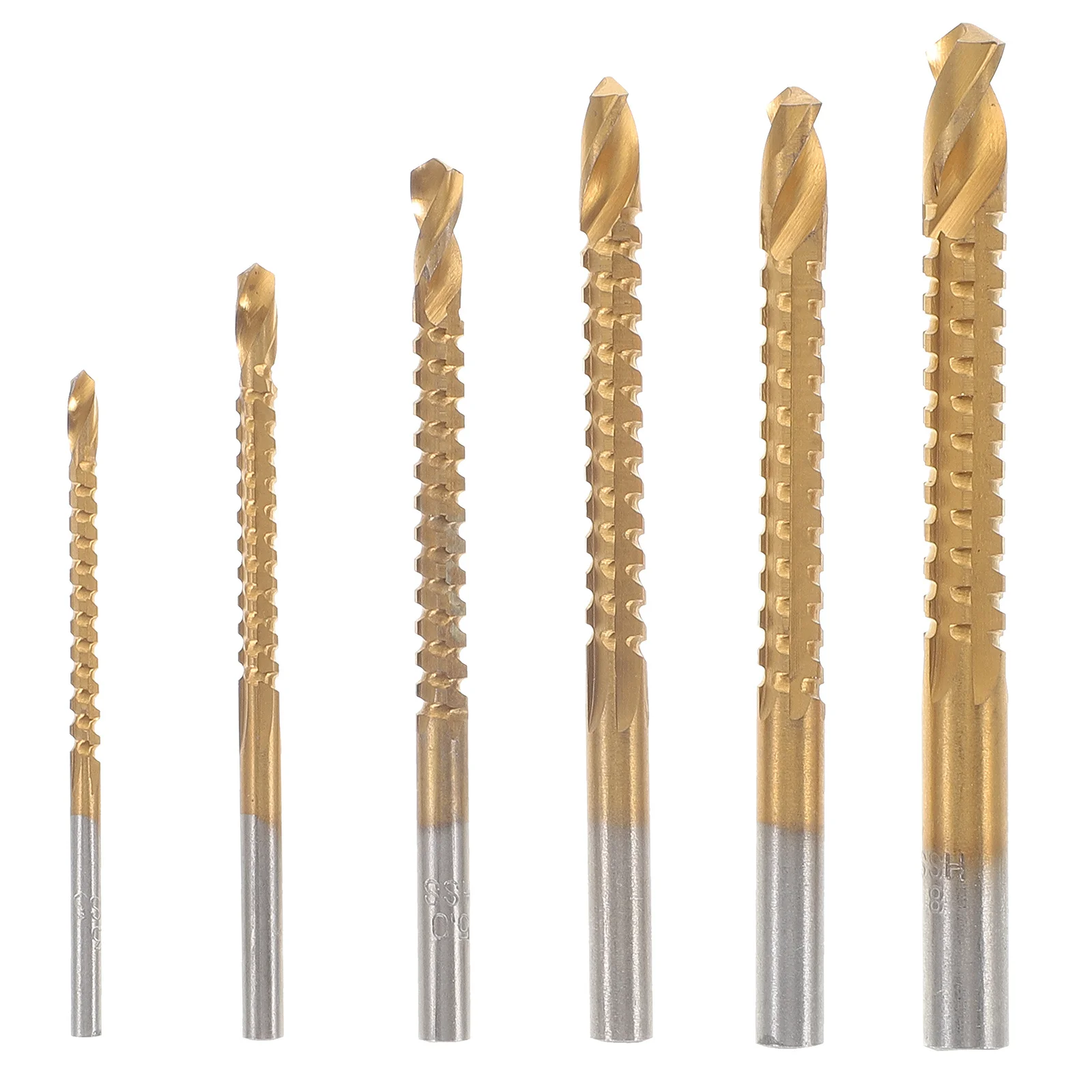 

1 set Woodworking Drill Bit Set 135° Side Cutting Spiral Saw For Metal Hard Boards Titanium Coated High Hardness Tool Parts