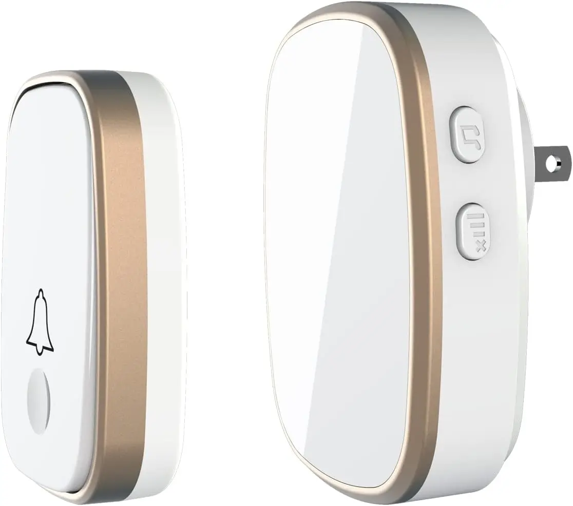 

Wireless Doorbell 1000ft Range Loud Enough with 5 Volume Levels Mute Mode LED Flashing for Home