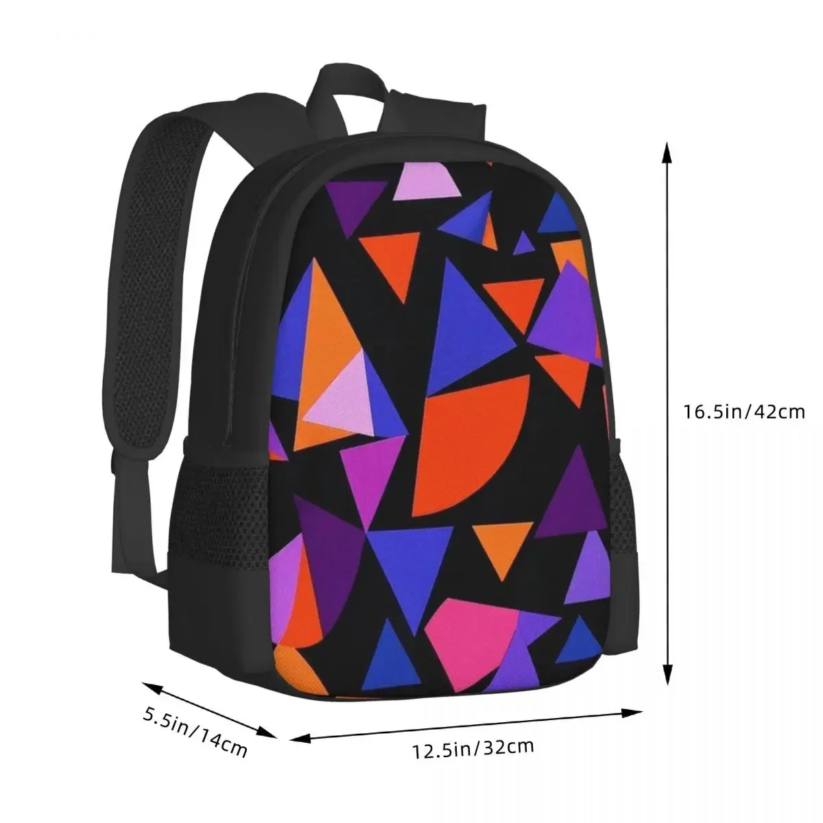 Irregular geometric backpack for boys and girls, children's backpack, laptop backpack, shoulder bag