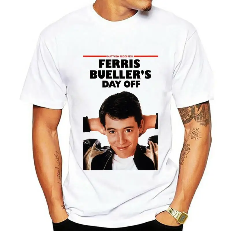 Ferris Bueller Day Off V.2 T-Shirt White Poster All Sizes S...5Xl