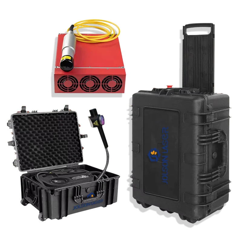 

Jolson 100W 200W 300W Portable Pulse Laser Cleaning Machine Floor Wall Steel Metal Wood Stone Laser Cleaner Rust Removal Paint