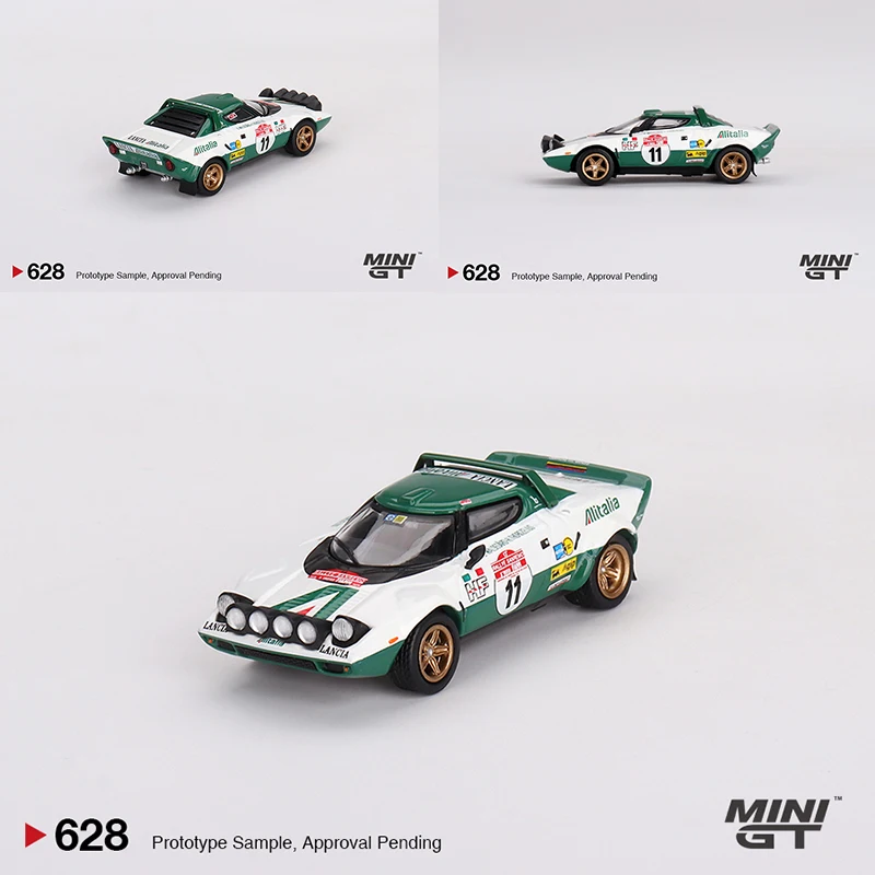 

MINIGT 1/64 Lancia Stratos HF 1975 Rally Sanremo Winner #11 MGT00628-CH Cars Alloy Diecast Model Kids Xmas Gift Toys for Boys