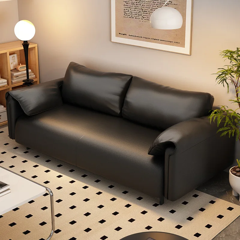 

Elephant ear sofa, living room double triple, small apartment homestay rental room, lazy straight row fabric sofa new