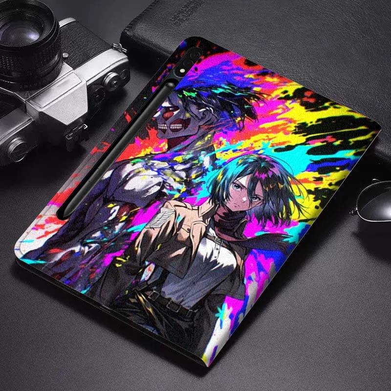 

A-Attack on T-Titans Cartoon Tablet Case For Samsung Galaxy Tab S7 S8 S9 S10 FE Plus Lite 11 12.4 13.1 Inch