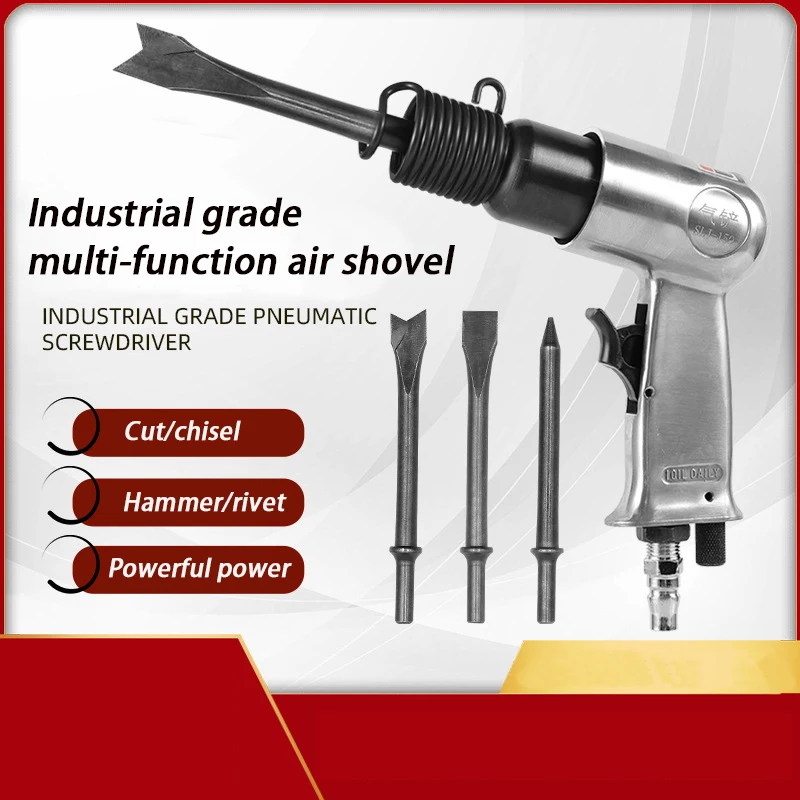 AirChisel Hammer Pneumatic Attachment Set Compressor Tool  Spring Attachments Bits Fork Compressor Mining Rock Drill Jack