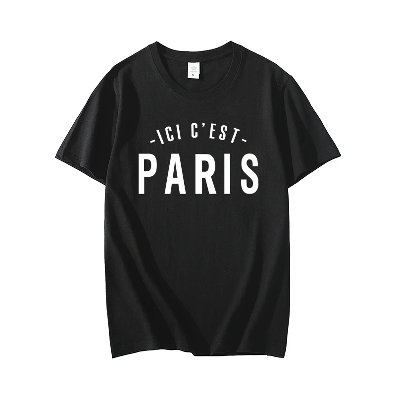 Icic est paris Qualtity Oversized Heavy T-shirt for Men Short Sleeve 100% Cotton Tee Cotton Solid Color Trend hip hop Leisure