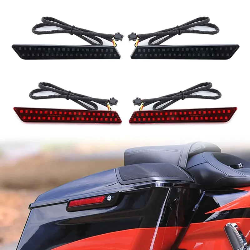 

Motorcycle LED Saddlebag Brake Flowing Turn Signal Lacth Light For Harley Touring Electra Glide Road Glide CVO Limited 2014-2022