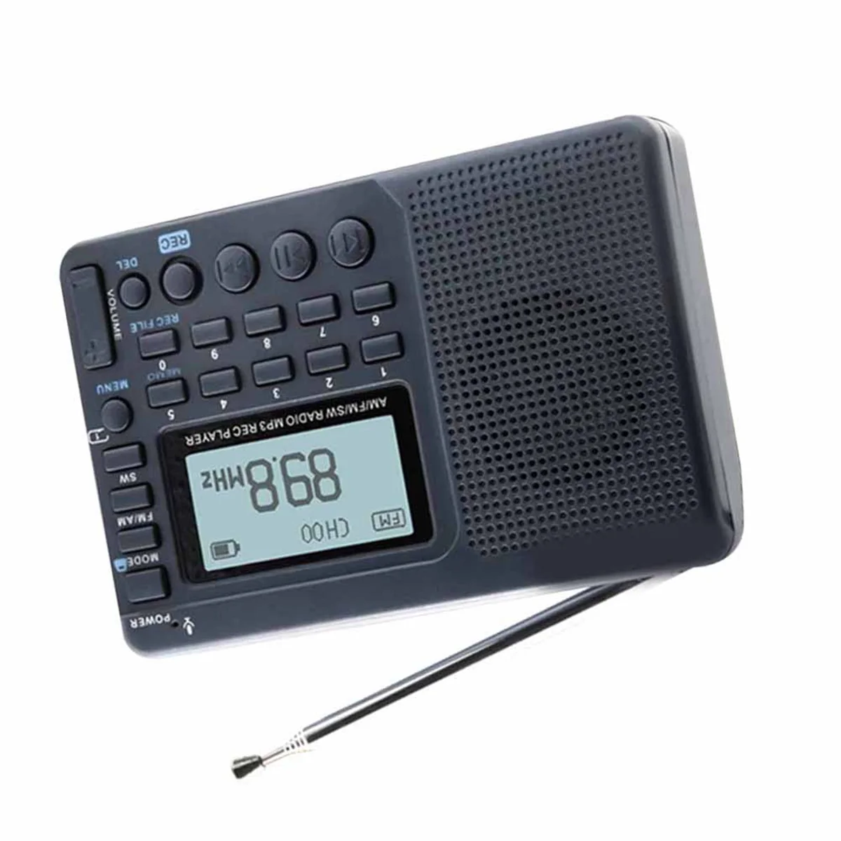 AT42 RETEKESS V115 Radio portátil Bandas FM/AM/SW, grabadora USB, altavoz, ideal para personas mayores