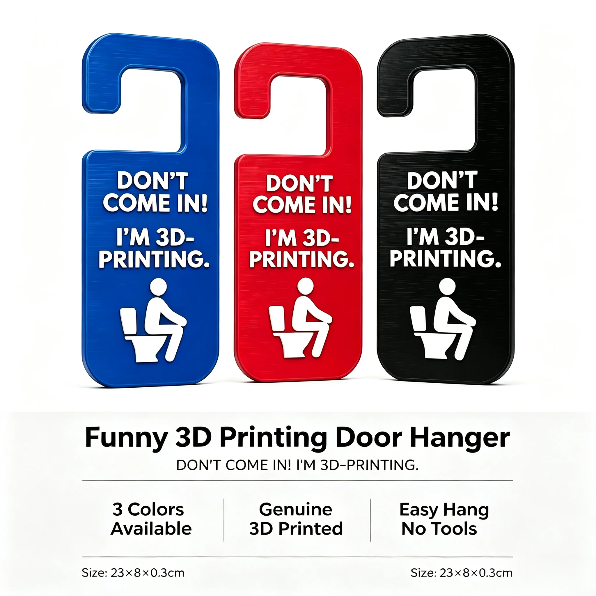 Funny 3D Printing Door Hanger Sign, Don't Come In I'm 3D Printing, Sign Creative Door Knob, 3D Printer Enthusiast Gift