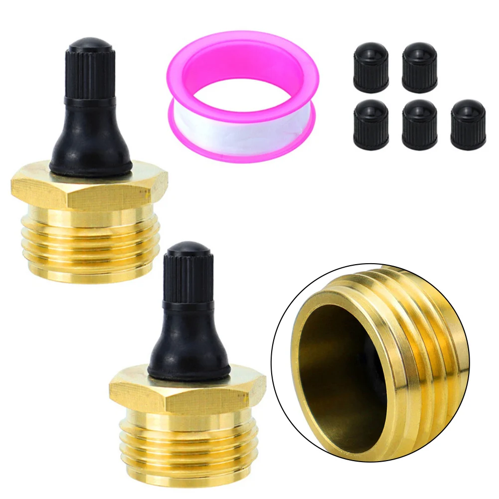 Safety Assurance For RV Water Lines Brass Nozzle RV Blow Out Valve Works With Sprinkler Systems Easy Installation