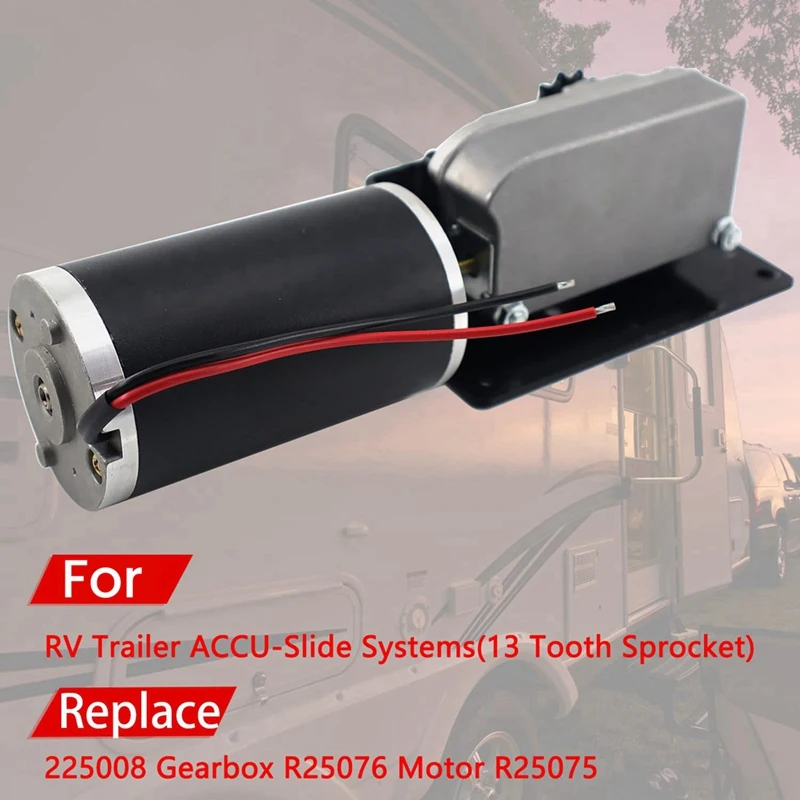 RV Slide Out Gear Box And High Output Motor,Replace R25076-1, R25075