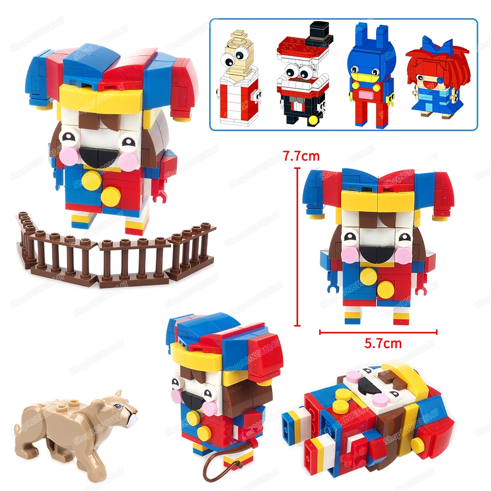 Cautious Fragile Clown Female Building Block Assemble Moc Magic Numbers Circus Pamni Humanity Figures Match Model Child Gift Toy