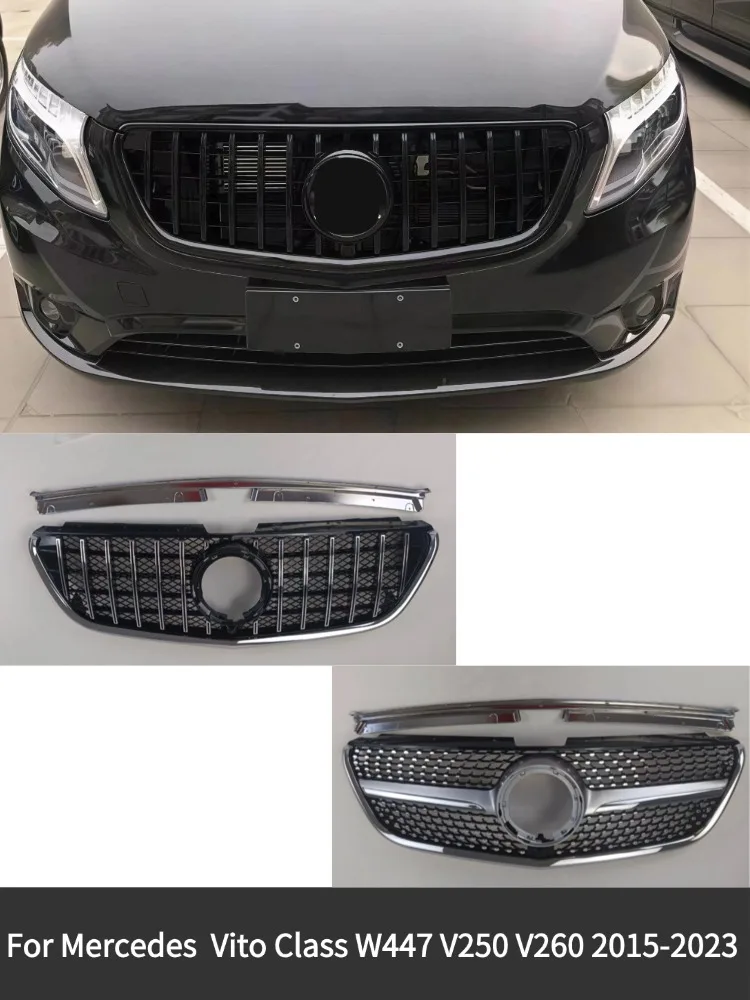 Grill przedni chłodnicy, kratka wlotu powietrza, akcesoria tuningowe, listwa ozdobna do Mercedes Benz Vito V-Class W447 V250 V260 2015-2023 — 2