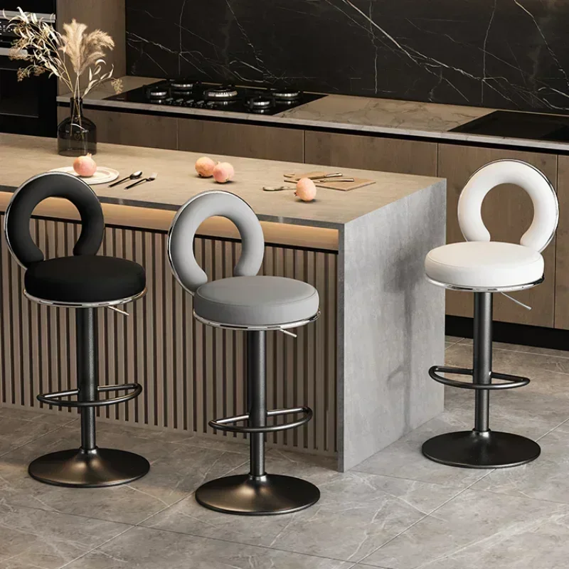 Light Luxury Modern Bar Chairs Living Room Lounge Metal High Stool Commercial Restaurant Counter Stool Bar Furniture