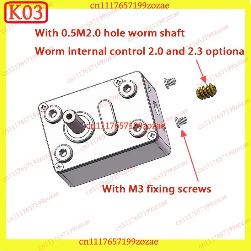 k3 JGY-370 DC Worm Gear Motor 4632, Mini Metal Gear Reduction Box Self-Locking Auto Parts
