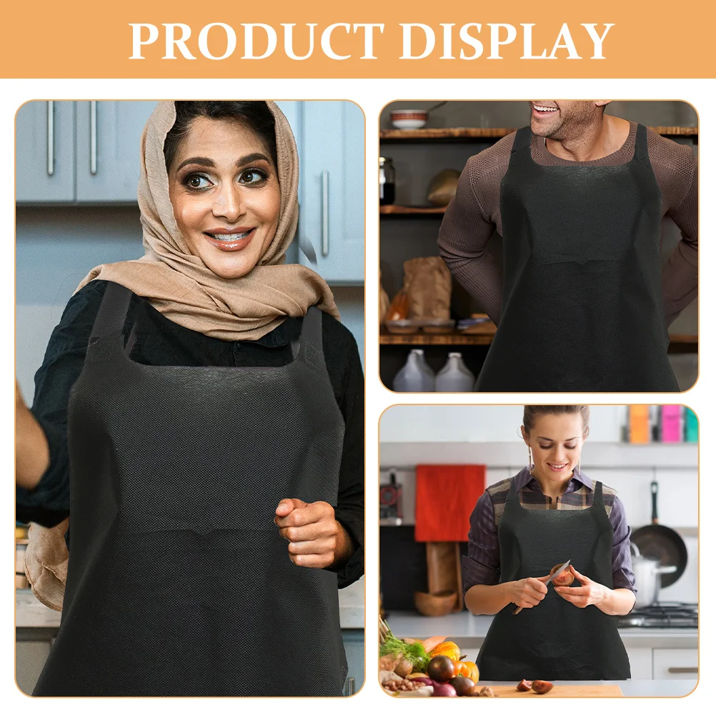 15 Stück Einweg-Schürze aus Vliesstoff, verdickt, ölbeständig, für Hot Pot, Grill, Picknick, Malerei, Kochen, Grillen, Catering, Mehrzweck