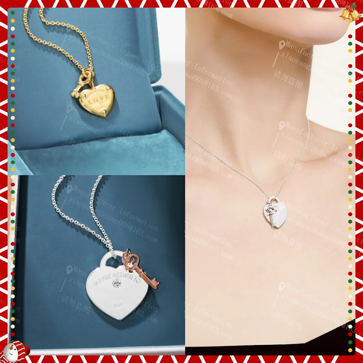 S925 silver womens necklace pendant, TTTFFF design style, multiple styles to choose from, suitable for high-end party occasions