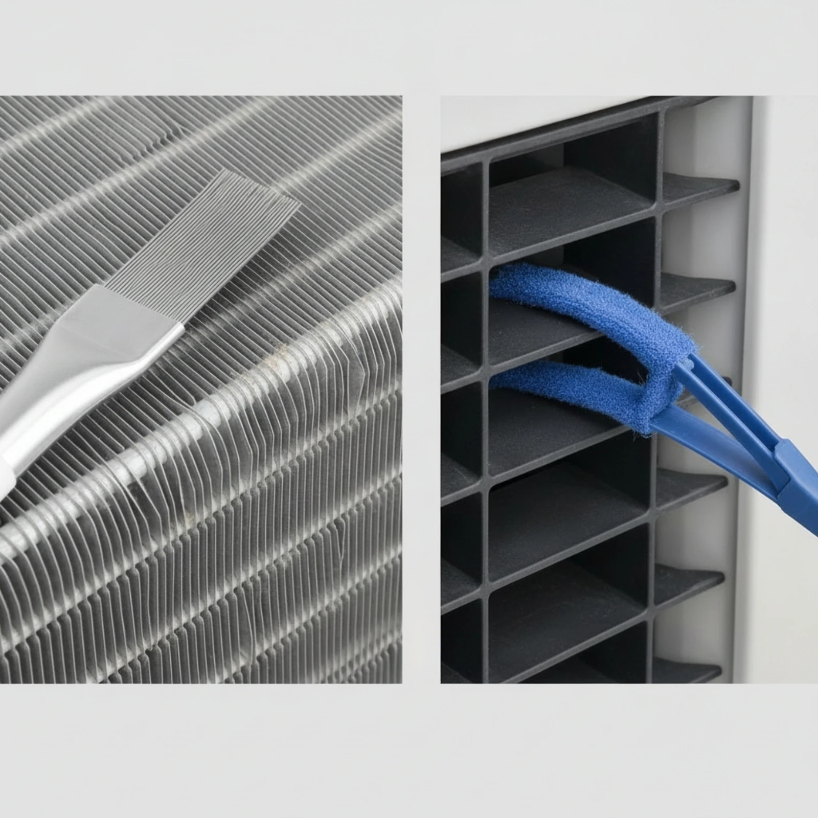 6 Pieces Air Conditioner Cleaning Kit Purpose-Built a/c Cleaning Tool Fin Comb Efficient Comprehensive for Homeowners
