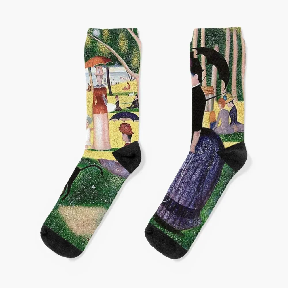 

Georges Seurat A Sunday Afternoon on the island of la grande jatte famous painting Socks Heating sock Woman Socks Men's