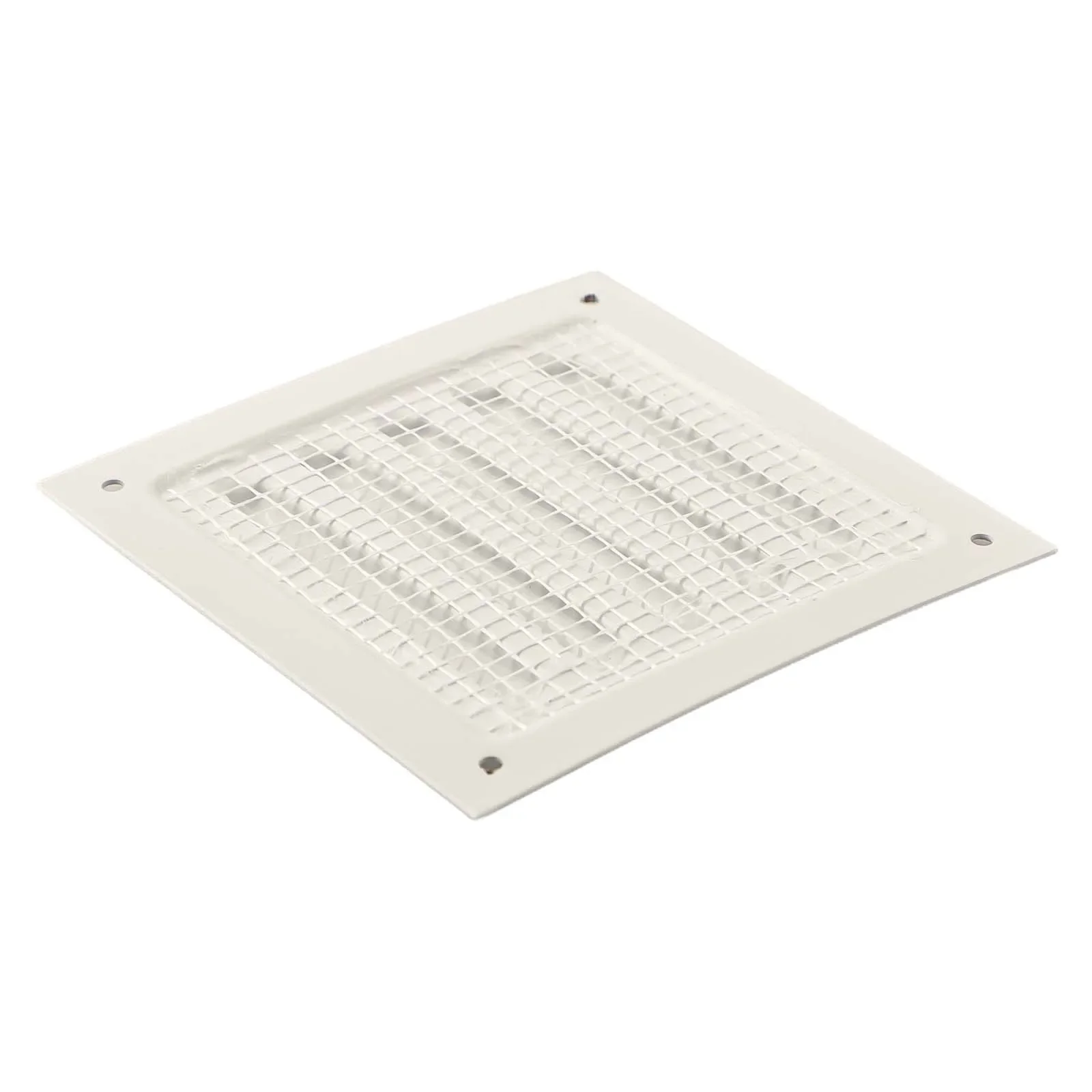 Aluminum Vent Cover 100x100mm Soffit Ventilation Louver Rust Resistant Epoxy Coated Nylon Mesh Long-lasting Performance