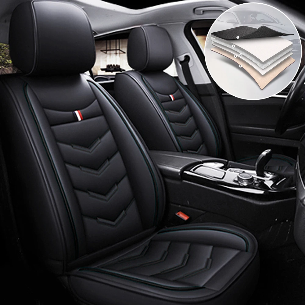 Classic design standard universal seat cover front 2-seat cover black standard waterproof, soft and comfortable