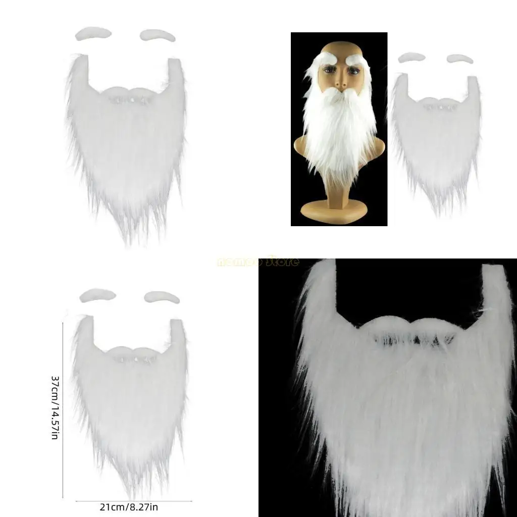 

31BF DIY Fancy Dress Fake Beard Long Fluff Beards Cosplays Costume Props Halloween Beard Mustache Christmas Party Supplies