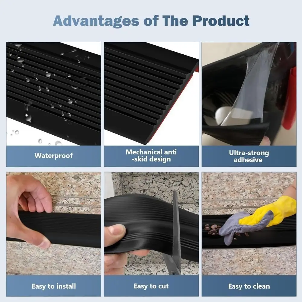 عالية الجودة 100 سنتيمتر درج حافة تقليم عدم الانزلاق ذاتية اللصق درج حافة حامي مرنة الدرج خطوة الشريط داخلي في الهواء الطلق