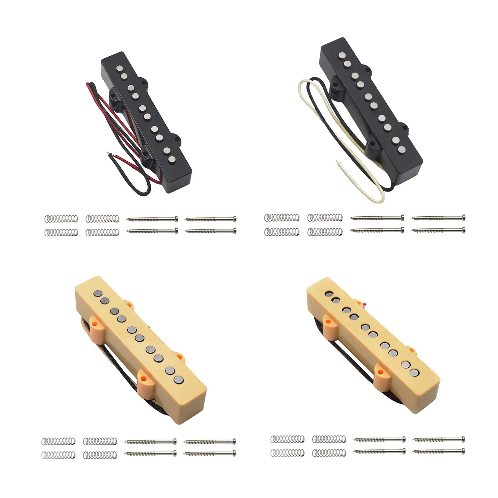 5 String Electric Bass Pickup Advanced Noise Reduction Single Coil Preamp Amplifier for Jazz Funk Rock Practice