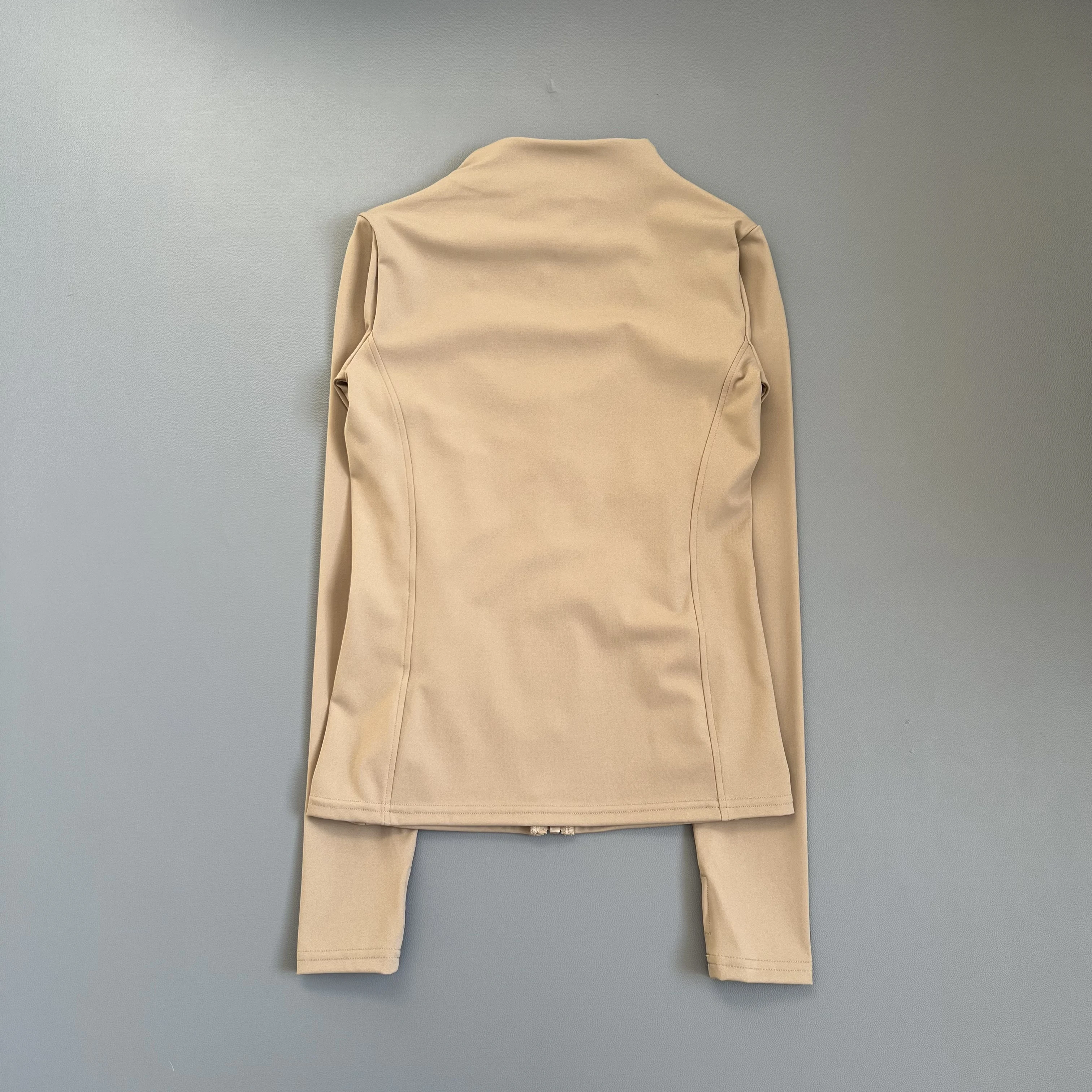 Women's Stand Collar Yoga Top Lady Long Sleeved Sports Jacket Female Lightweight Full Zip Running Coat