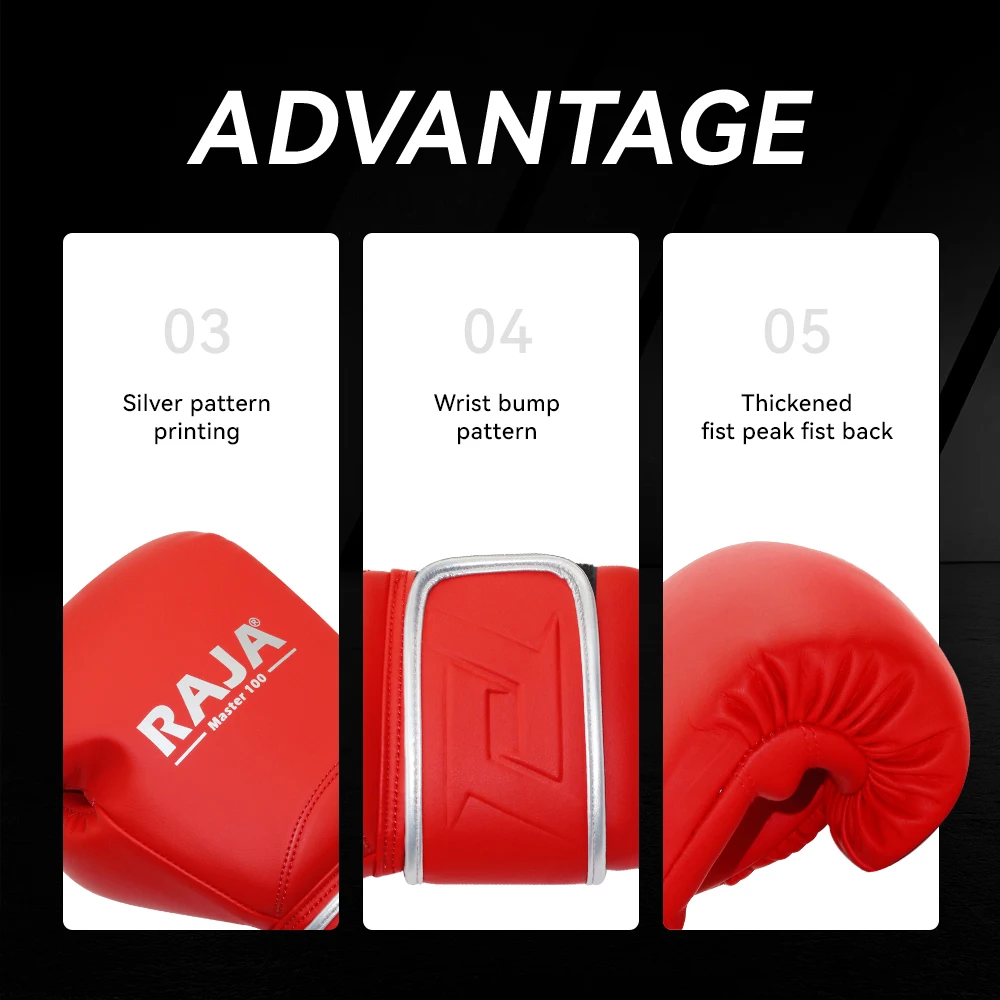 Raja Rękawice bokserskie Mężczyźni Kobiety MMA Prawdziwa skóra bydlęca lateksowa Pro Training Sparring Muay Thai Punching Bag Mitts 12 14 16oz