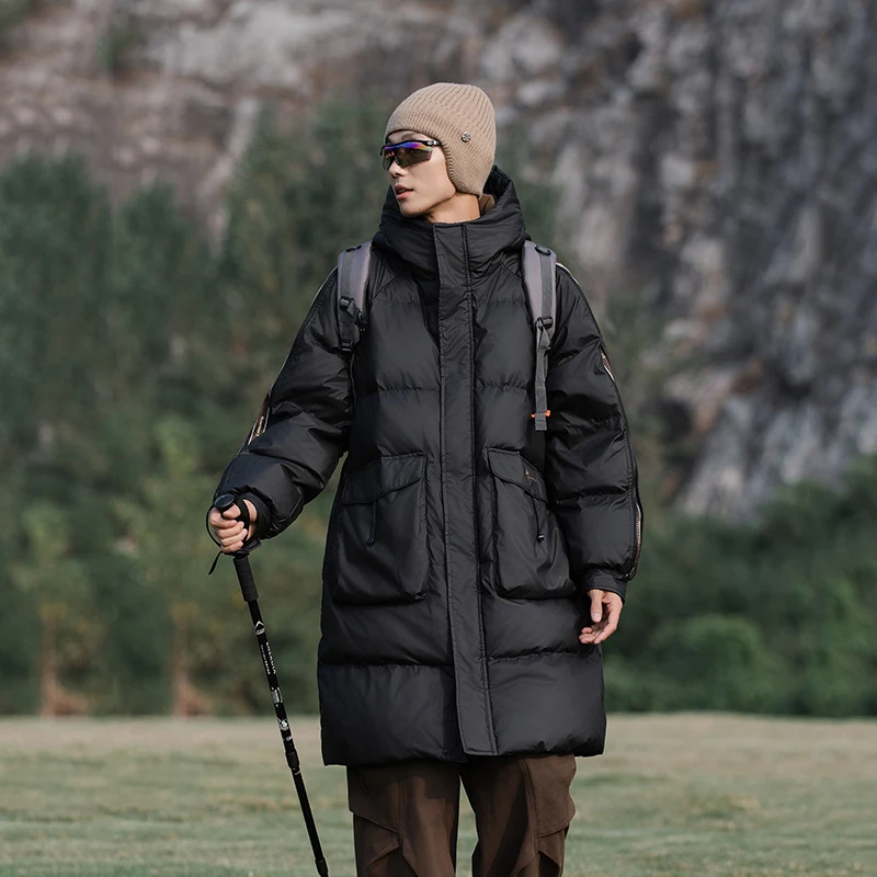 2025 New Down Jacket Classic Hood Outdoor Mountaineering Anti-Cold Parka Casual Daily Style Lightweight Autumn Winter Coat