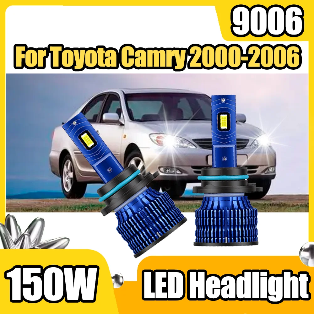 

2PCS 3570 CSP Chips Car Headlights 150W LED Headlight 6000K White Canbus No Error LED Headlamps 12V For Toyota Camry 2000-2006