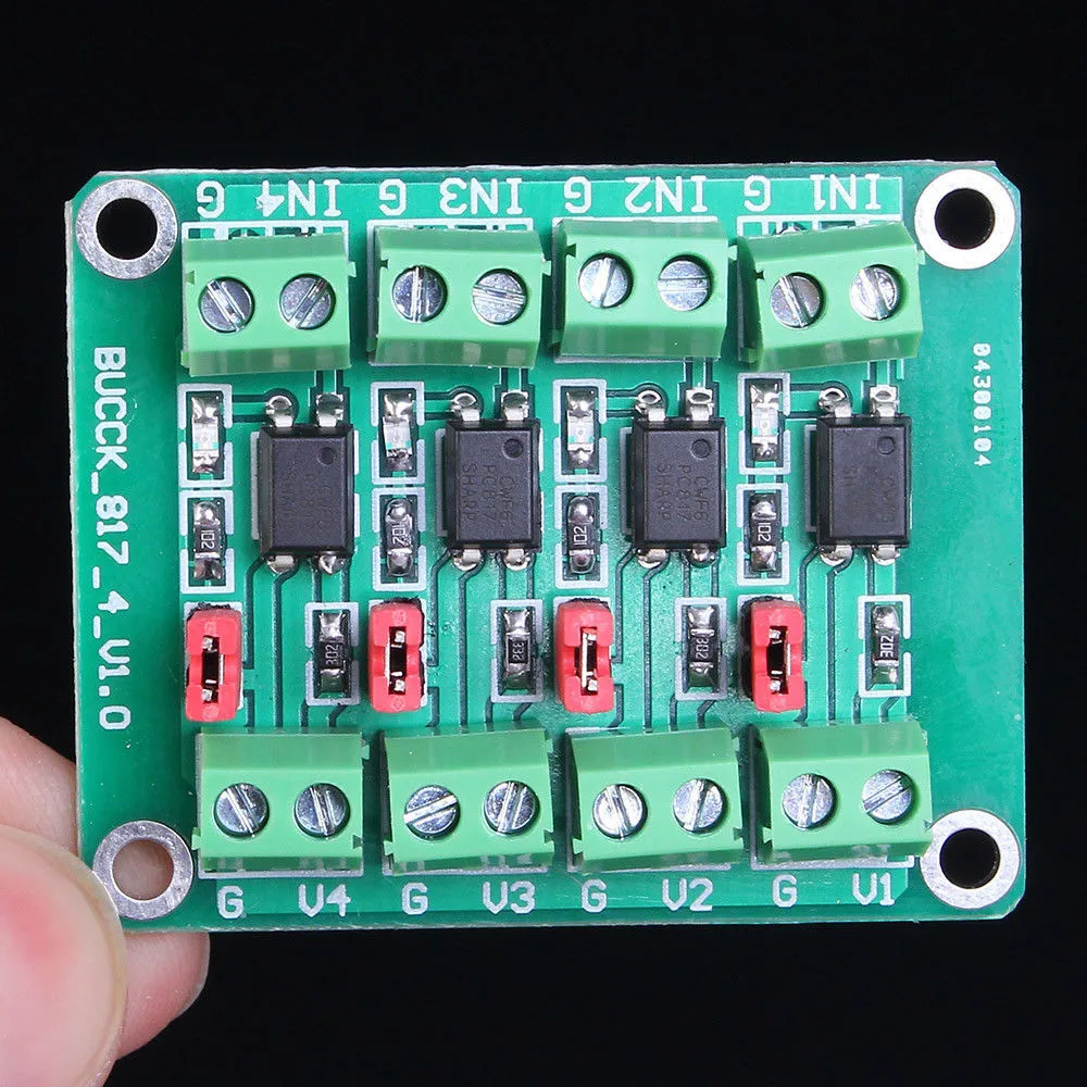 2/4 Channel Optocoupler Isolation Board Voltage Converter Adapter Module 3.6-30V Driver Photoelectric Isolated Module PC817