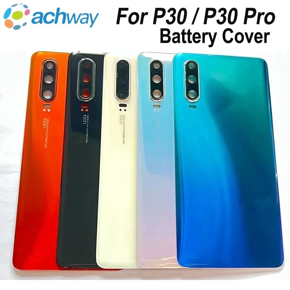 

Glass For Huawei P30 Pro Battery Cover Rear Door Housing Back Case Replacement For Huawei P30 Battery Cover With Camera Lens