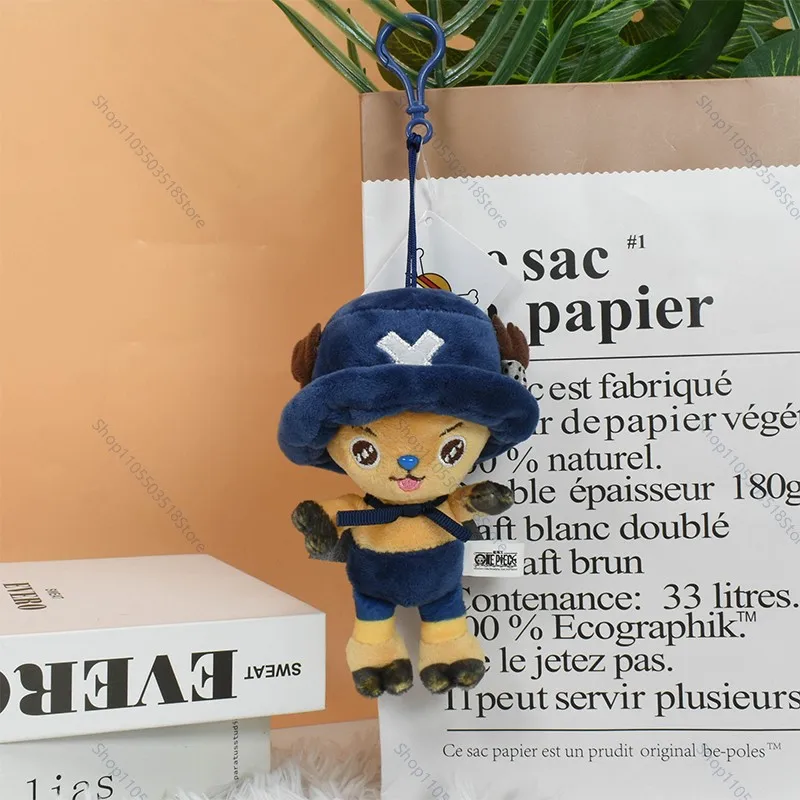 One Piece Plush Keychain Cute Anime Luffy Ace Chopper Sabo Law Sanji Stuffed Doll Bag Pendant Keyring Gift for Fans view 5