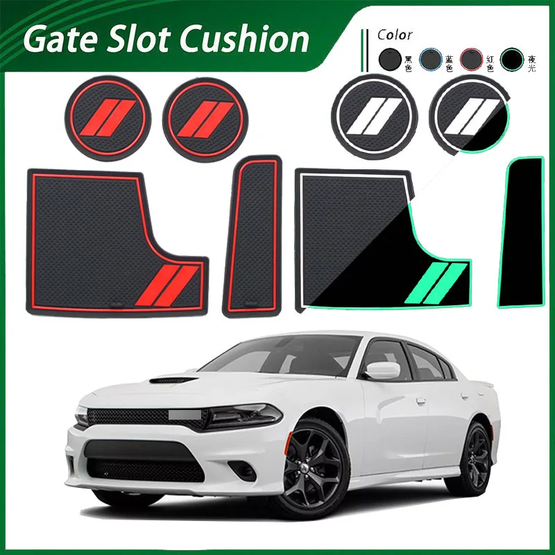 Suitable for Dodge 15-19 CHARGER door slot pad, war horse modified central control water cup groove pad, non-slip mat