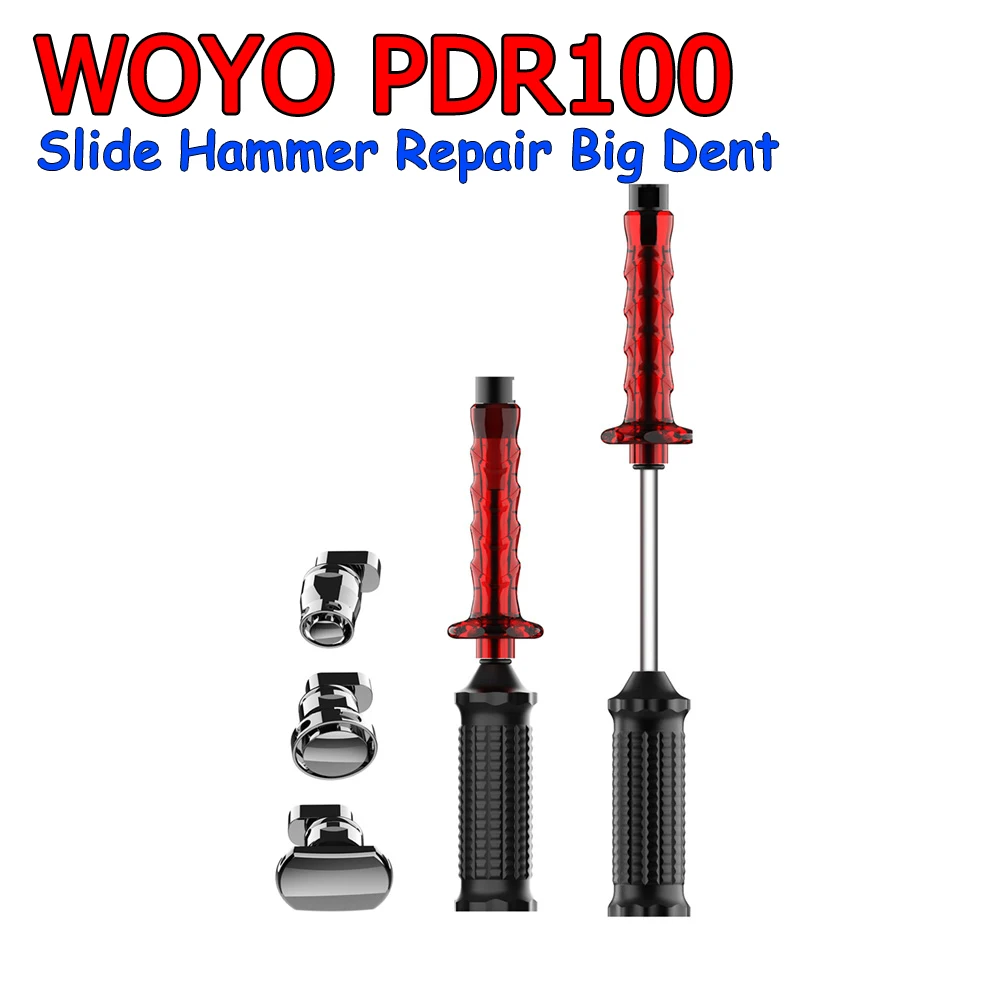 

WOYO PDR100 Slide Hammer Dent Puller with Tabs Set Car Dent Repair Tools Paintless Cold Glue Dent Repair Pulling Kit PDR Tools