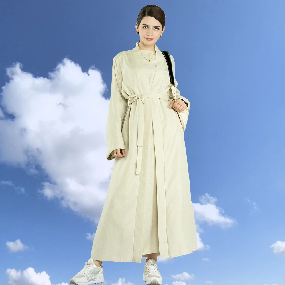 

Modest Open Abaya Dubai Kaftan Women Muslim Long Kimono Dress Cardigan Kebaya Turkey Caftan Marocain Femme Robe Islam Jalabiya