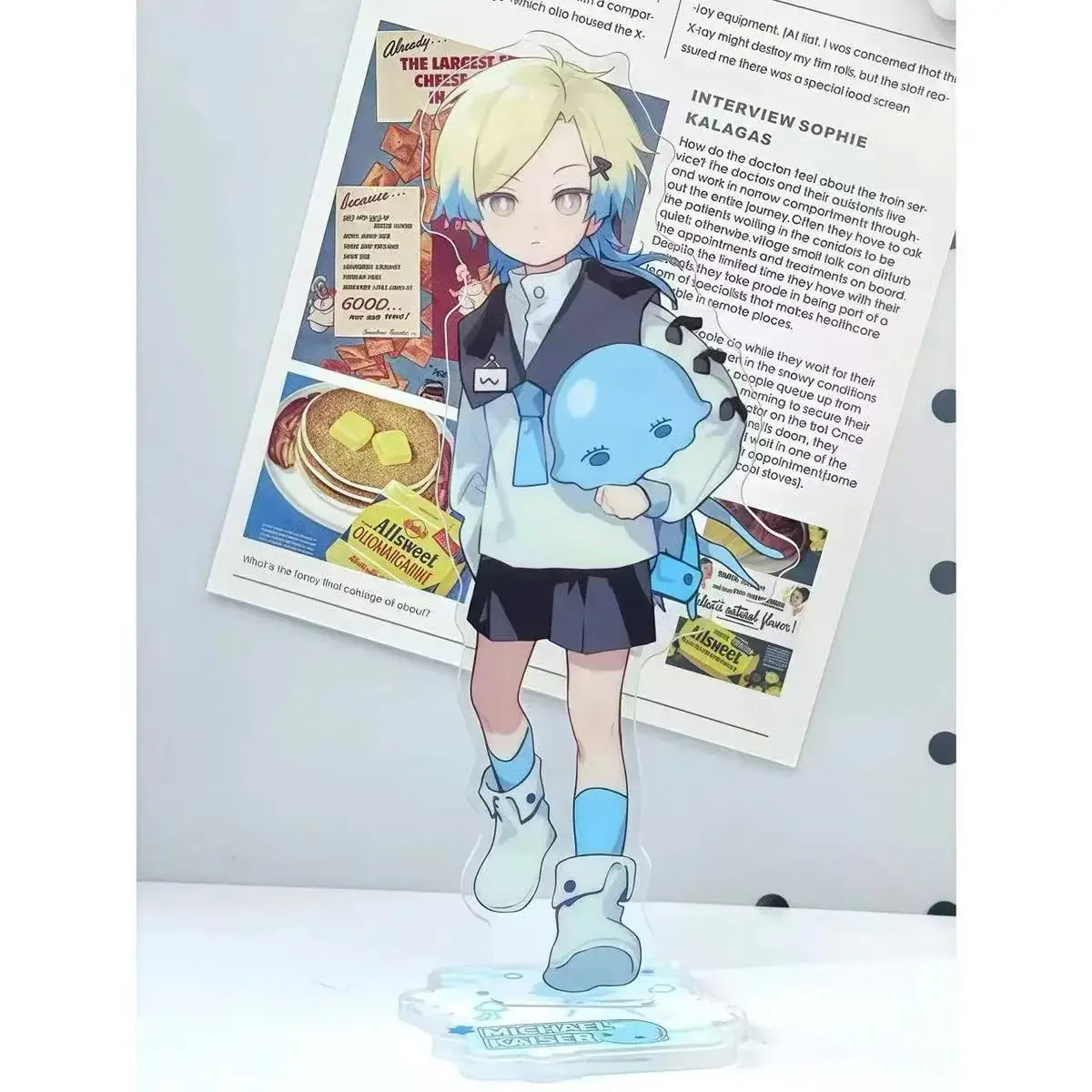 New 10cm Model Anime Peripheral Michael Kaiser Acrylic Stand Figure Desk Ornament Anime Collection Birthday Gift