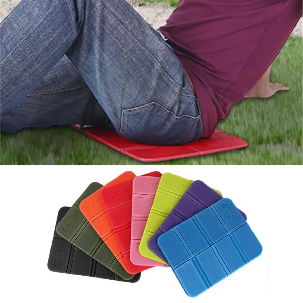 Camping Mat Portable Foldable Beach Mat Waterproof Moisture-proof Picnic Seating Mats XPE Cushion Outdoor Folding Seat Pad Chair