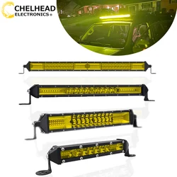 Single Row Slim Led Light Bar for Car 12V 24V Work Light Ledbar Auto Running Auxiliary Fog Lamp barra de led Off road 4x4