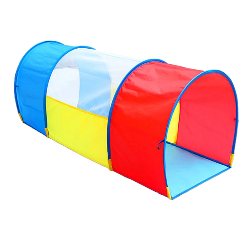 Multicolor Play Tunnel Kids Children -up Tent Crawl Tube 130 x 48 x 55 cm