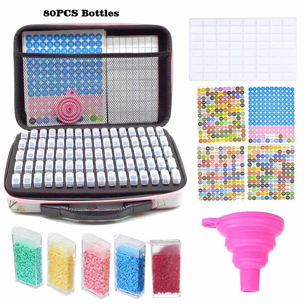 Diamond Painting Tools Set Van Organizer Tas Nail Art Opslag Ronde Fles Dispenser Tas